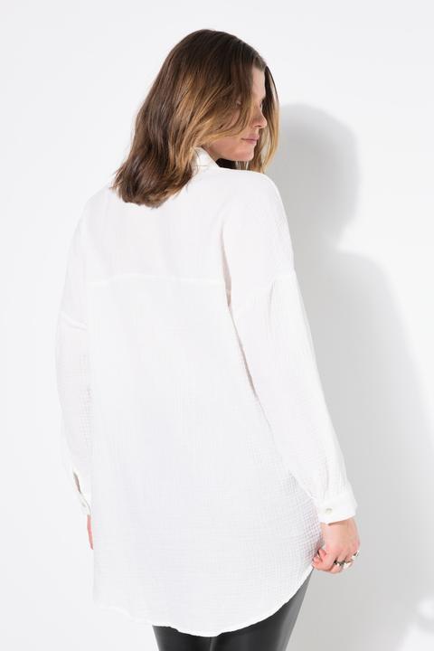 Produktbild Studio Untold Musselin Bluse, oversized, Hemdkragen, Langarm (46, 48)