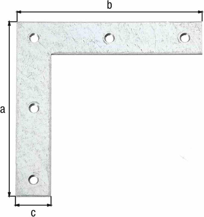 Immagine prodotto Alberts Staffa angolare quadrata 160 x 160 x 30 mm, zincata sendzimir, 1 pz. (Angoli, 10 pz.)