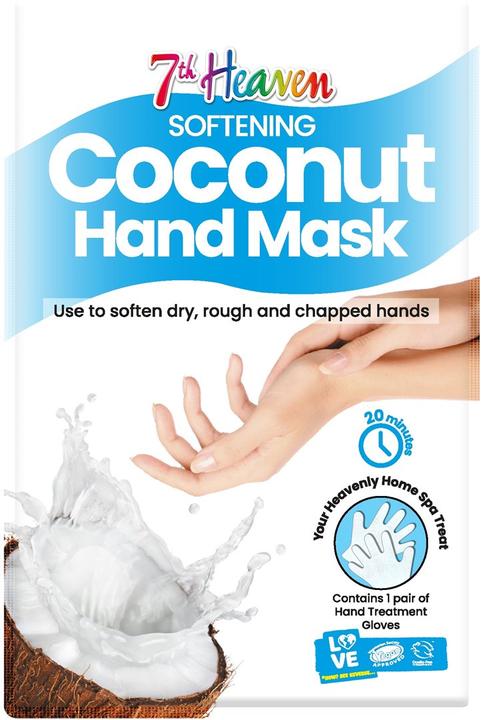 Actual product image 7th Heaven Softening Coconut Hand Mask Hand Moisturizer Gloves with Shea Butter and Argan Oil to Sof