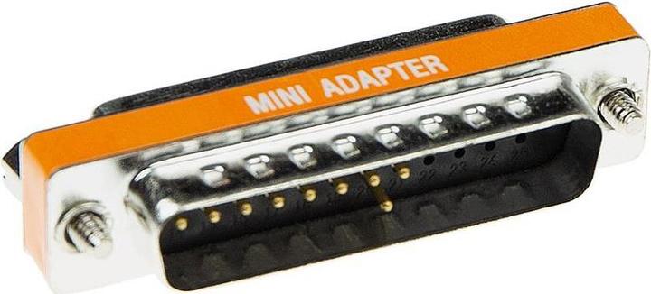 Produktbild D-sub Null Modem Adapter 25 pole Male to 25 pole Female. Gender: 25M-25F Mini nullmodem 25m/f (25 m)
