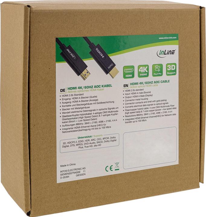 Produktbild InLine HDMI AOC Kabel (15 m, HDMI)
