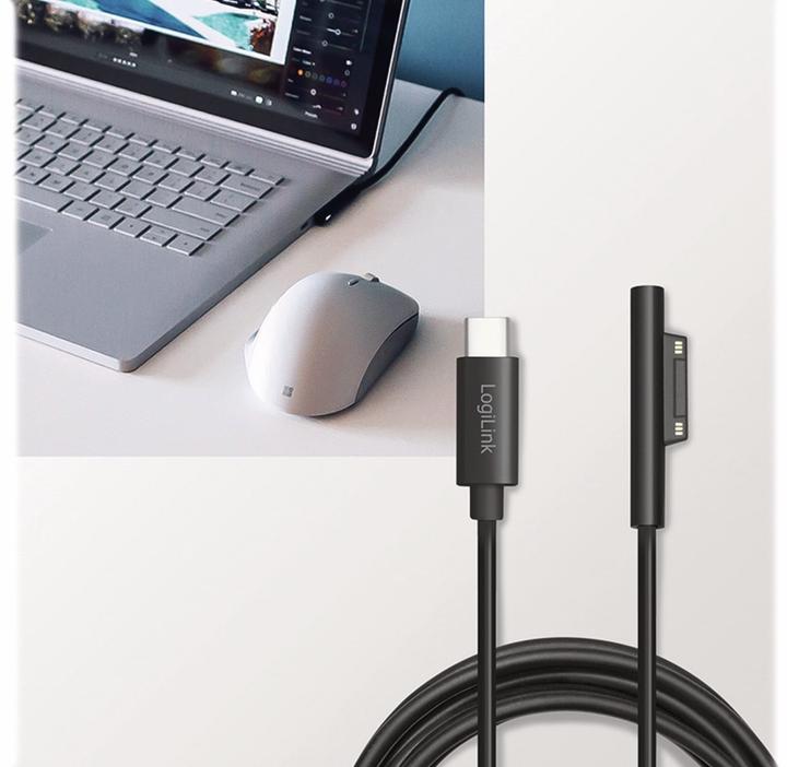 Produktbild LogiLink USB-C zu Microsoft Surface (1.80 m, USB 3.2 Gen 1, 60 W)