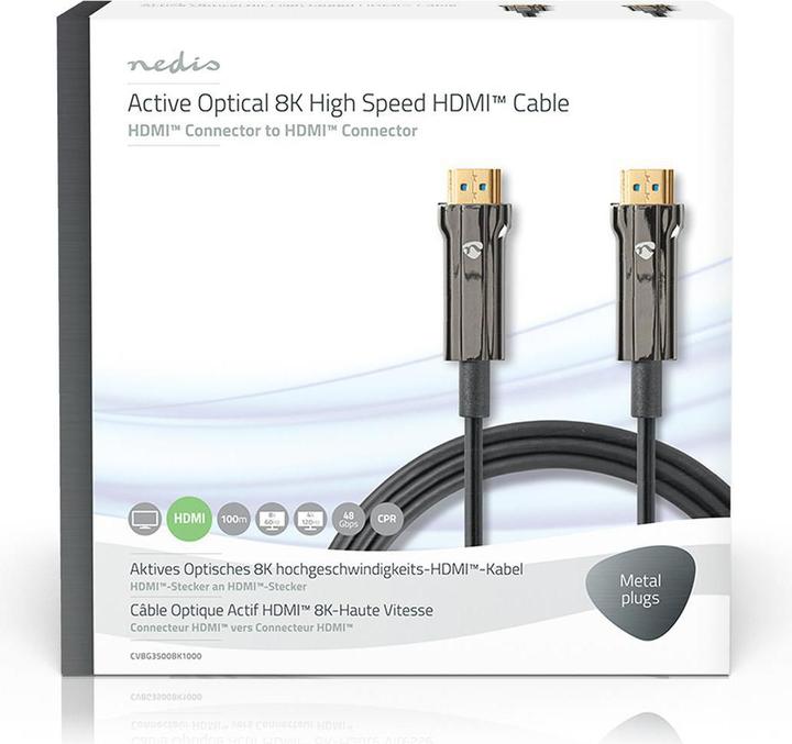 Produktbild Nedis High Speed??HDMI Kabel mit Ethernet| HDMI Stecker|| 8Ka60Hz| - Kabel - Digital/D (100 m, HDMI)