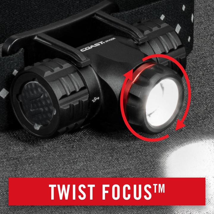 Immagine prodotto Coast XPH25R Lampada frontale ricaricabile (410 lumen) con indicatore di batteria - in blister - (410 lm)