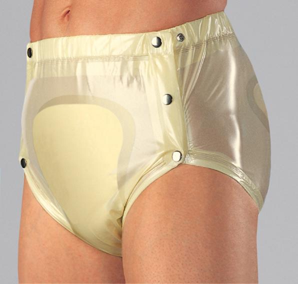 Suprima PVC-Slip seitlich knöpfbar Damen & Herren milchig (1 x, S, M, L)
