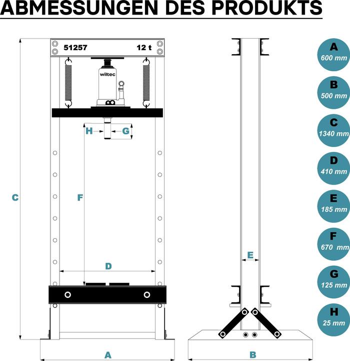 Actual product image Wiltec Werkstattpresse