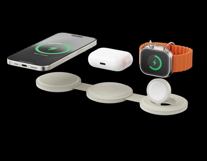 Produktbild Satechi OntheGo 3-in-1 Wireless Charger mit Qi2 (15 W)