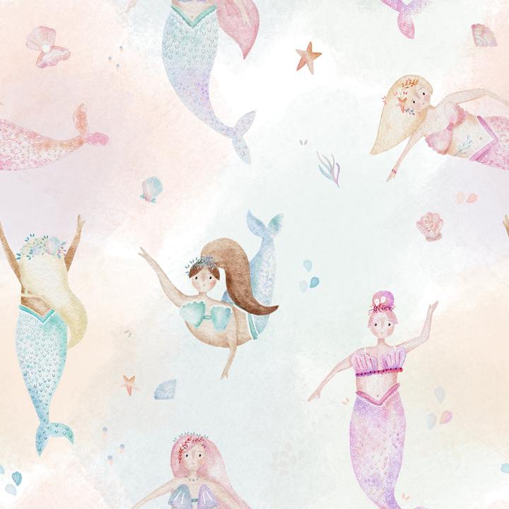 Produktbild Würfel & Mütze Eigenproduktion Bio Jersey "Mermaid"