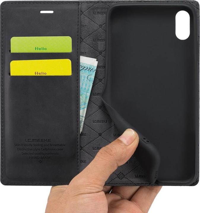 Produktbild Cover-Discount iPhone Xs / X - Stand Flip Case Hülle schwarz (Apple iPhone XS)