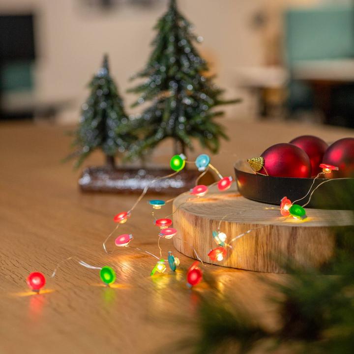 Produktbild Lindby Motje LED-Lichterkette, Kugeln,rot, grün (3.20 m)