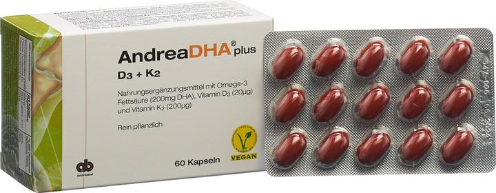 Actual product image Andreabal plus omega-3 vitamin D3 + vitamin K2 (60 Piece, Capsules, 500 g)