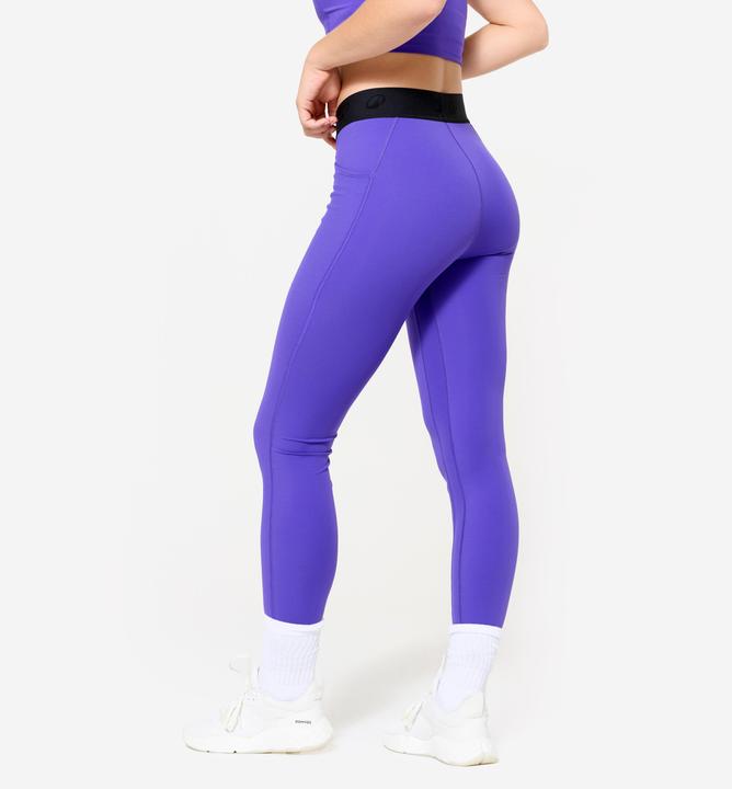 Domyos Leggings Damen elastischer Taillenbund - lila