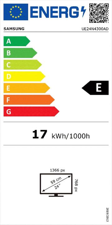 Energie-Label Samsung UE24N4300AD (24", LED, HD)