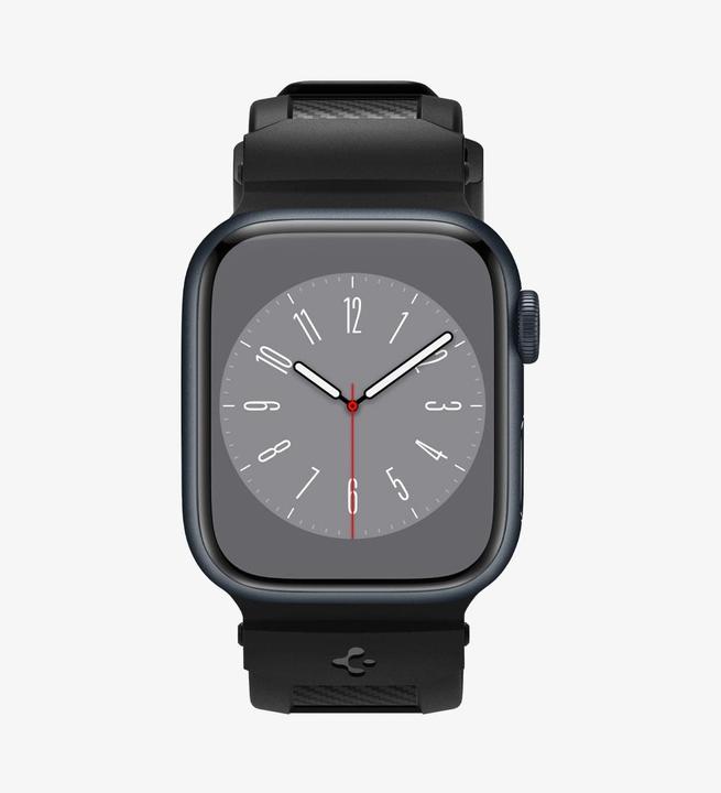 Image du produit Spigen BANDE RUGGED Apple Watch 4/5/6/7/8/SE (38/40/41MM) MATTE BLACK (38 mm, 40 mm, 41 mm, Polyuréthanes thermoplastiques (TPU))