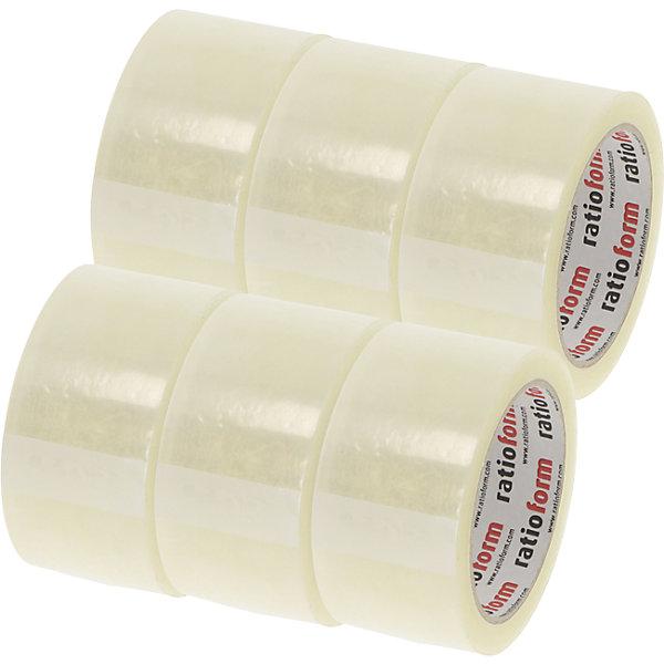 Actual product image kaiserkraft PP packing tape, material thickness 45 µm, pack of 6 rolls, transparent, tape (50 mm)