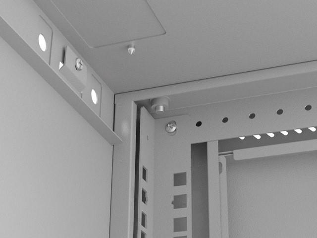 Produktbild Lanberg Wandmontage 19 4HE 540X350 grauer Rackschrank mit Glastür (flat pack) (10.86 HE, 19 Zoll Rack)