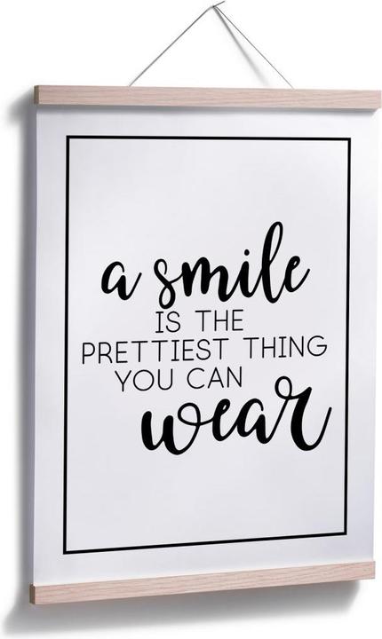 Actual product image Trenddeko A smile is the prettiest thing (60 x 80 cm)