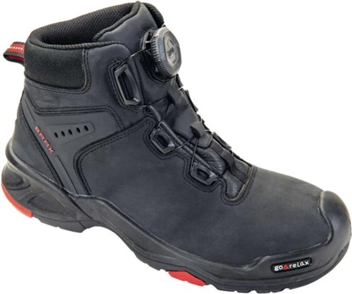 Actual product image Baak Safety boot Braxton size 41 black/red S3 SRC HRO EN ISO 20345 cow leather (S3, 41)