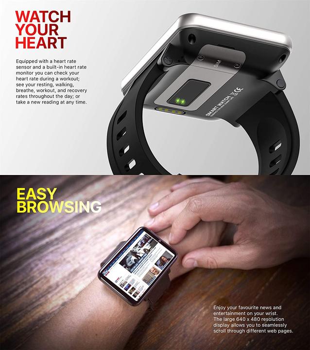 Actual product image Sunsune 4G Smart Watch, 3gb/32gb, Silver (4G)