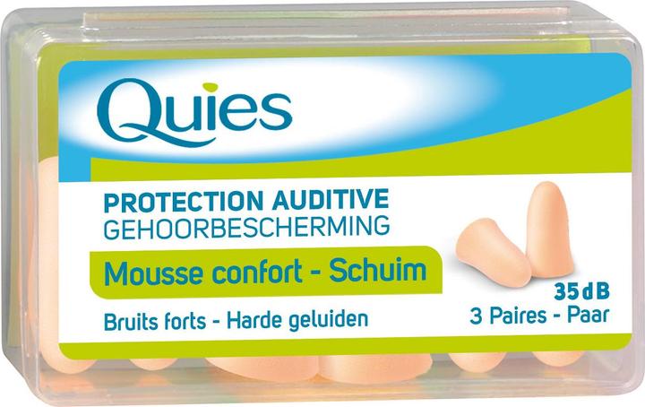 Actual product image Quies Lärmschutz aus Schaumstoff (6 x)