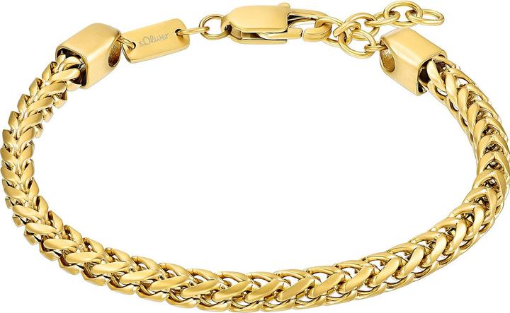 Produktbild S.Oliver Armband für Herren, Edelstahl IP Gold (20 cm, Edelstahl)