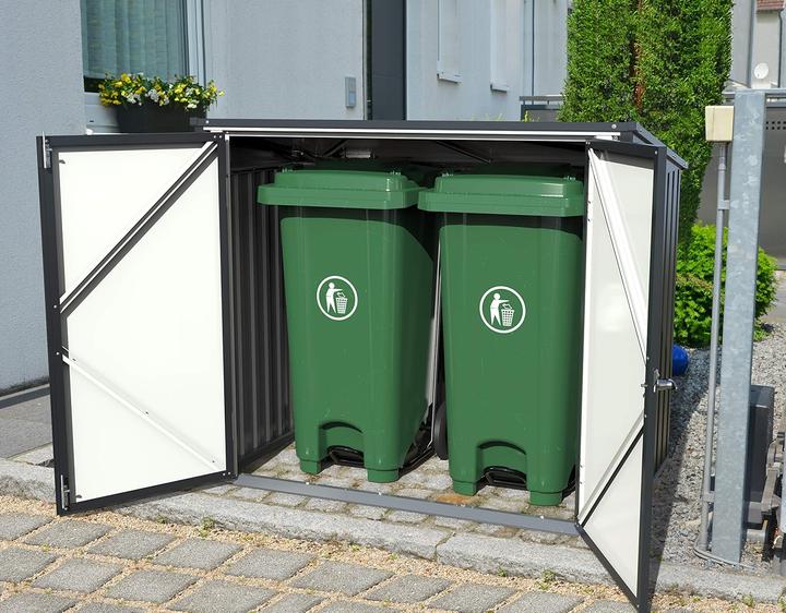 Image du produit Tepro Box pour poubelles, anthracite/blanc