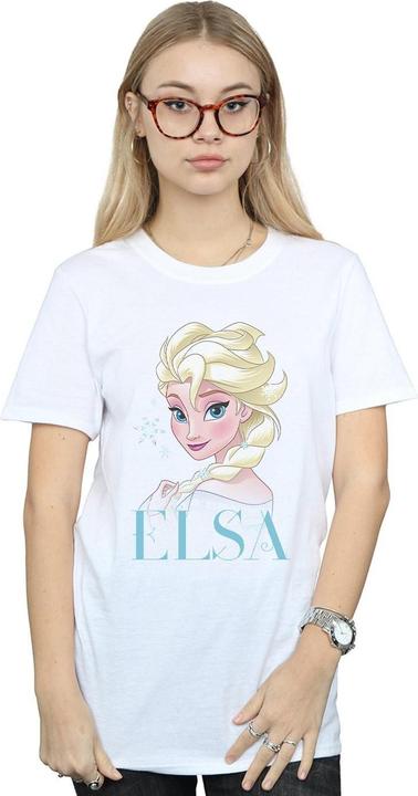 Immagine prodotto Disney Frozen Elsa Snowflake Portrait Maglietta Ampia Donna (4XL)