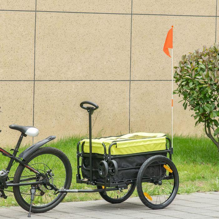 Produktbild Swisshandel24 Lastenanhänger Bollerwagen 130x64x103cm Stahl Schwarz+Gelb
