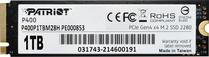 Actual product image Patriot P400 SSD 1 TB (1000 GB, M.2 2280)