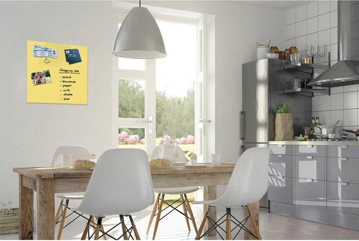 Actual product image BE! Board Glass Magnet Board Yellow (W x H) 45 cm x 45 cm B1108 (Magnet board, 45 x 45 cm)