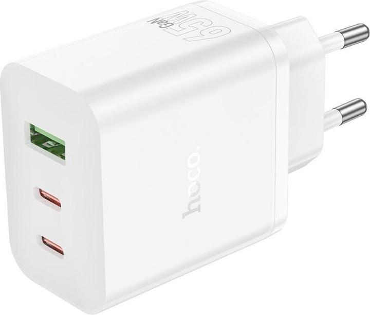 Hoco Adapter N51 Scenery PD65W(2C1A) charger(EU) White (65 W)