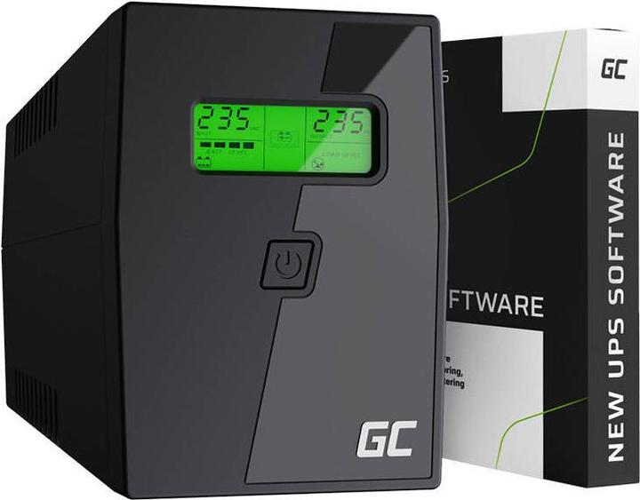 Produktbild GreenCell Cell UPS02 Unterbrechungsfreie Stromversorgung (USV) Line-Interaktiv 800 VA 2 AC-Ausgänge (800 VA, 480 W, Line-Interaktiv USV)