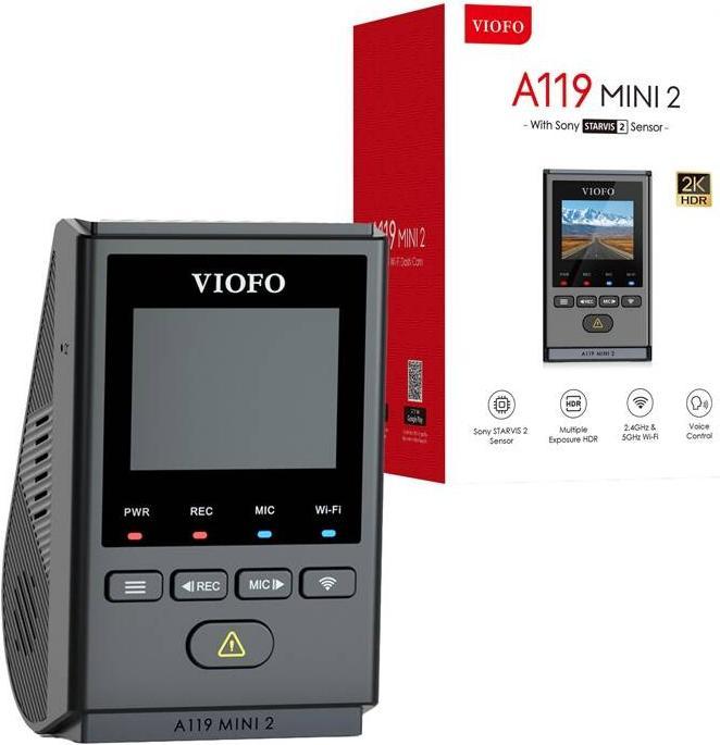 Image du produit Viofo A119 Mini 2 (WiFi, Récepteur GPS, Vision nocturne, QHD)