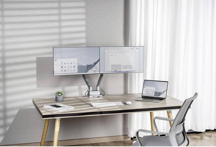 Produktbild SpeaKa Professional SP-MM-800 2fach Monitor-Tischhalterung 43,2cm (17/ ) - 81,3cm (32/ ) Integriert (Tisch, 32.01")