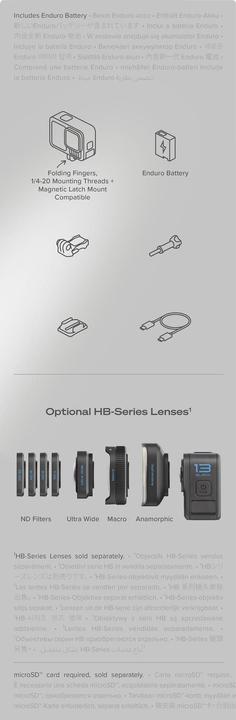 Voedingswaarden en ingrediënten GoPro HERO13 Black (60p, Bluetooth, WiFi)