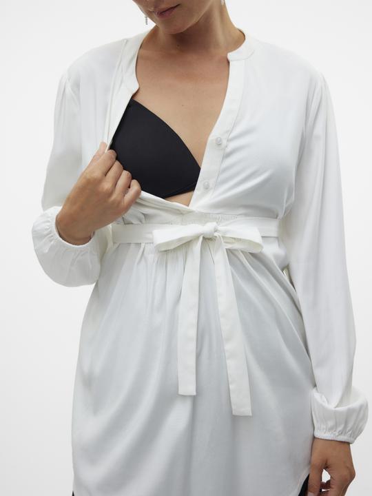 Actual product image Mamalicious Regular fit Mandarin collar Elasticated cuffs Balloon sleeves Top Blouse (M)