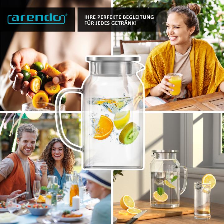 Actual product image Arendo Glass carafe with lid (1.40 l)