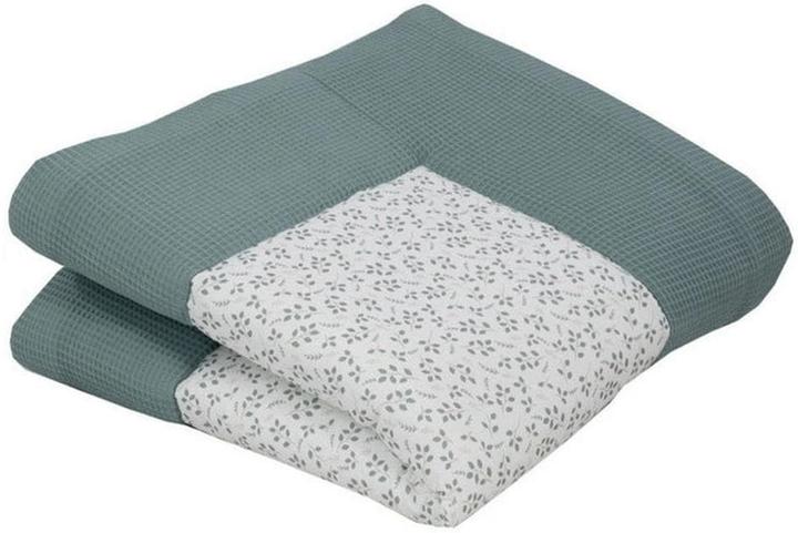 Ullenboom Tapis d'éveil Waffle Floral Vert 100 x 100 cm