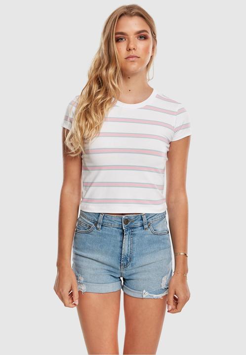Produktbild Urban Classics Ladies Stripe Cropped Tee (XS)
