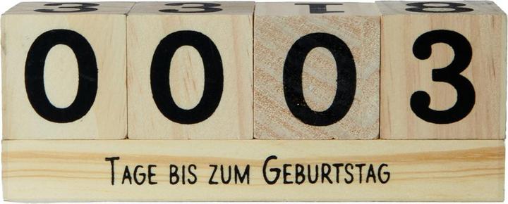 Produktbild Natura Punto Holzwürfel Countdown mit 2 Themenleisten