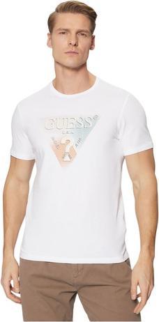 Guess Herren T-Shirt Dreieck Weiss