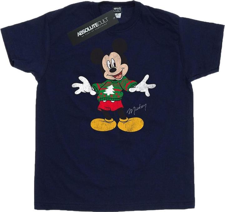 Disney Mickey Mouse Christmas Jumper TShirt (M)