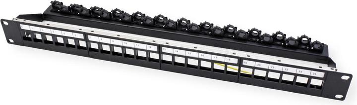 Actual product image Roline 19" Keystone module rack, empty, 24P. shielded