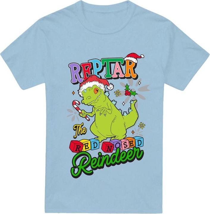 Rugrats Reptar The Red Nosed Reindeer TShirt weihnachtliches Design