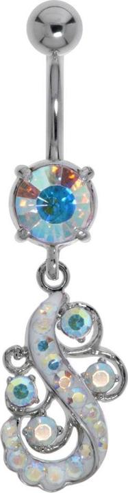 Immagine prodotto Bijouteria Piercing ventre (Acciaio chirurgico 316L, Vetro (di orologio), Ottone rodiato in ottone rodiato, Zirconia)