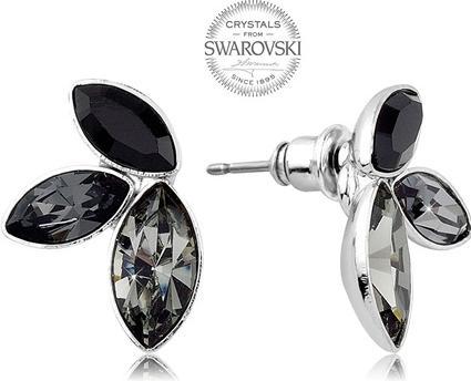 Image du produit Levien Boucles d'oreilles avec trois cristaux Navette foncés (L)