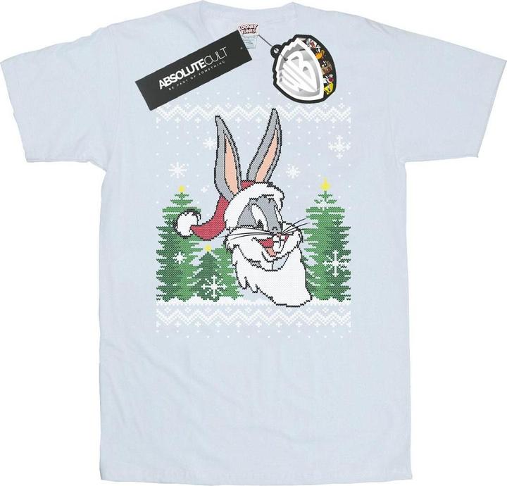 Looney Tunes Bugs Bunny Christmas Fair Isle TShirt (M)