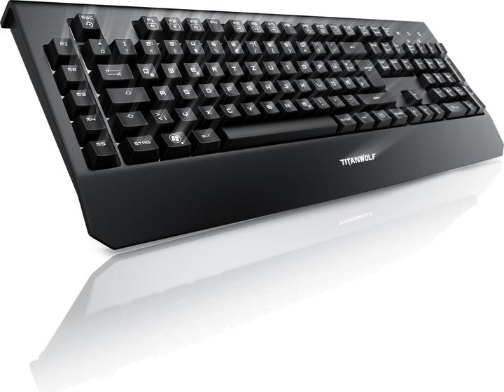 Titanwolf Gaming Tastatur "Enforcer" mechanisch, LED Beleuchtung / QWERTZ / Keyboard mit Kailh Blue Switches (DE, Kabelgebunden)