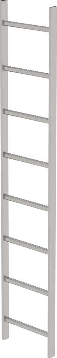 Actual product image Munk Shaft ladder stainless steel V4A 400mm clear width 8 rungs (5 cm)