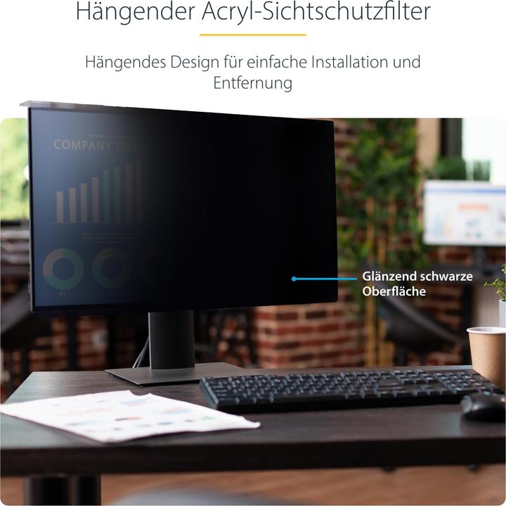 Image du produit StarTech COM 60,96cm 24 pouces 16:10 Moniteur d'ordinateur Filtre anti-regard Filtre suspendu/filtre (21.26", 16 : 10)